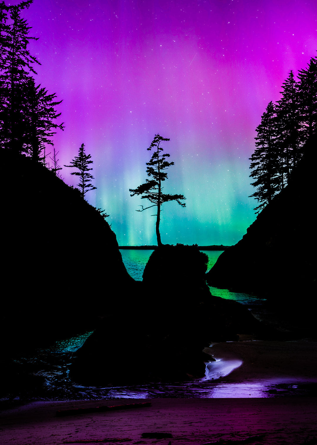 Aurora Borealis Over Deadman’s Cove - Lustre Paper Print