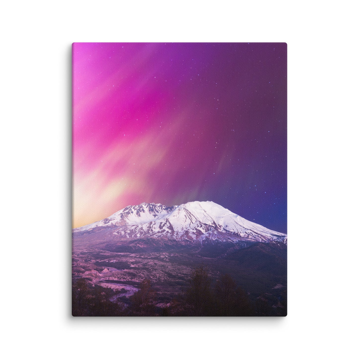 Aurora Borealis Over Mount St. Helens - Canvas Print