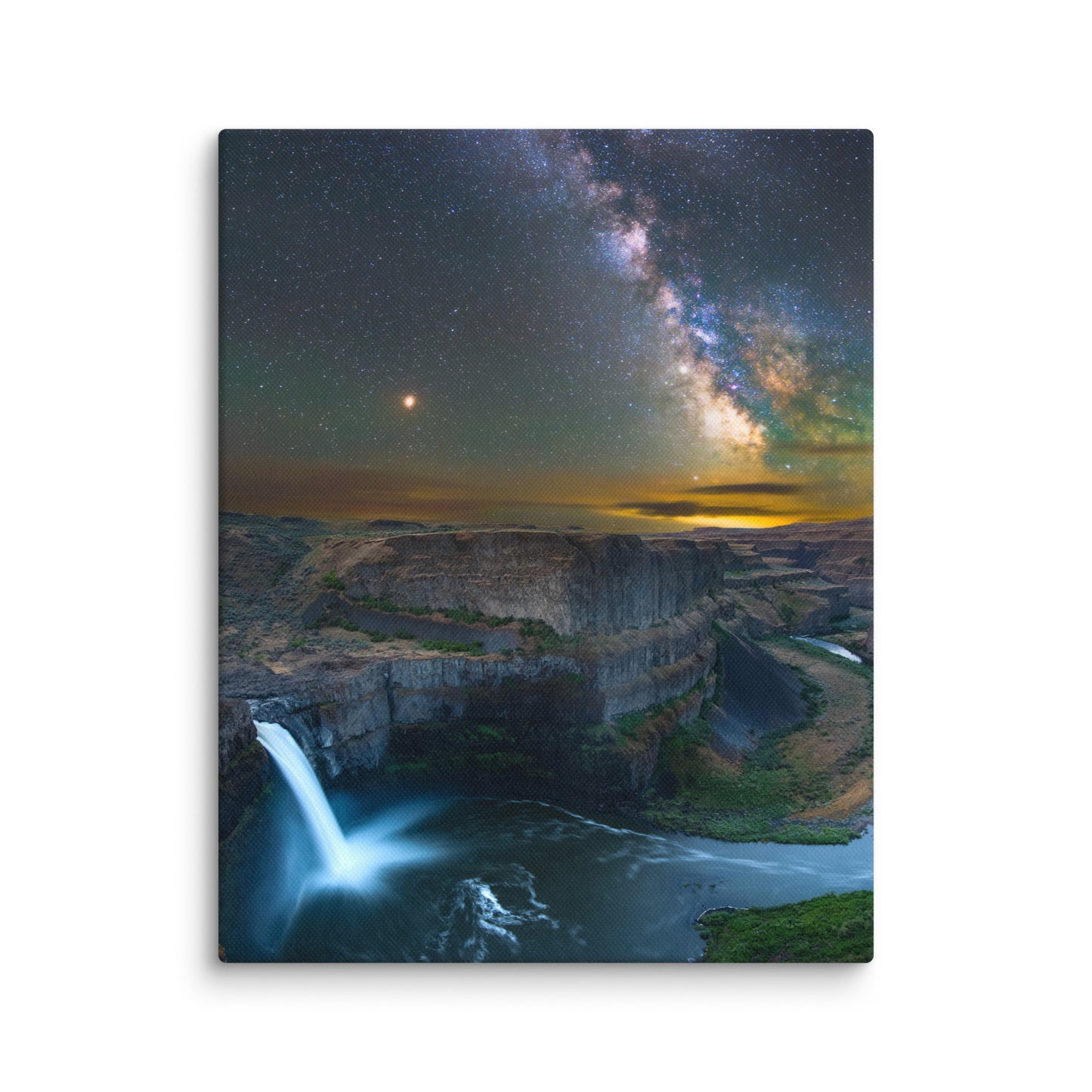 Milky Way Over Palouse Falls - Canvas Print