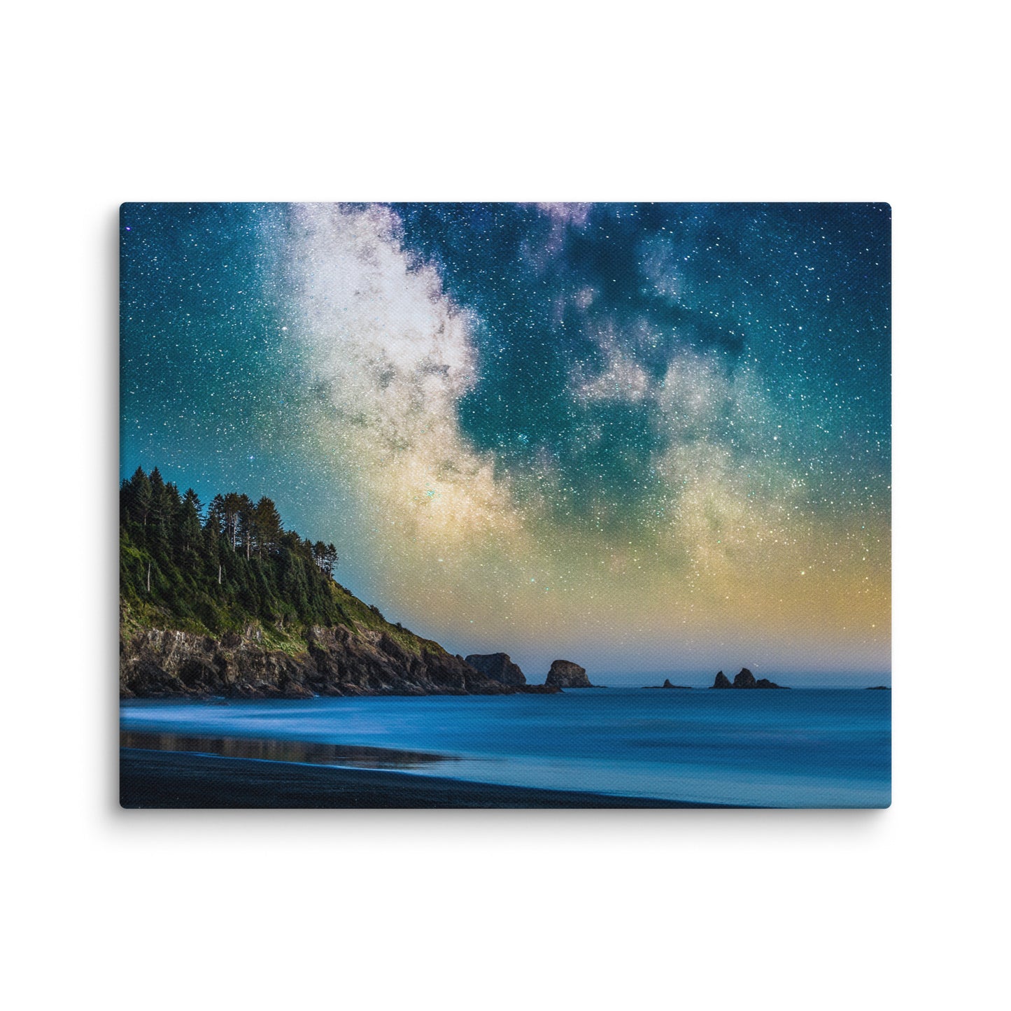 Milky Way Over La Push, Beach One - Canvas Print