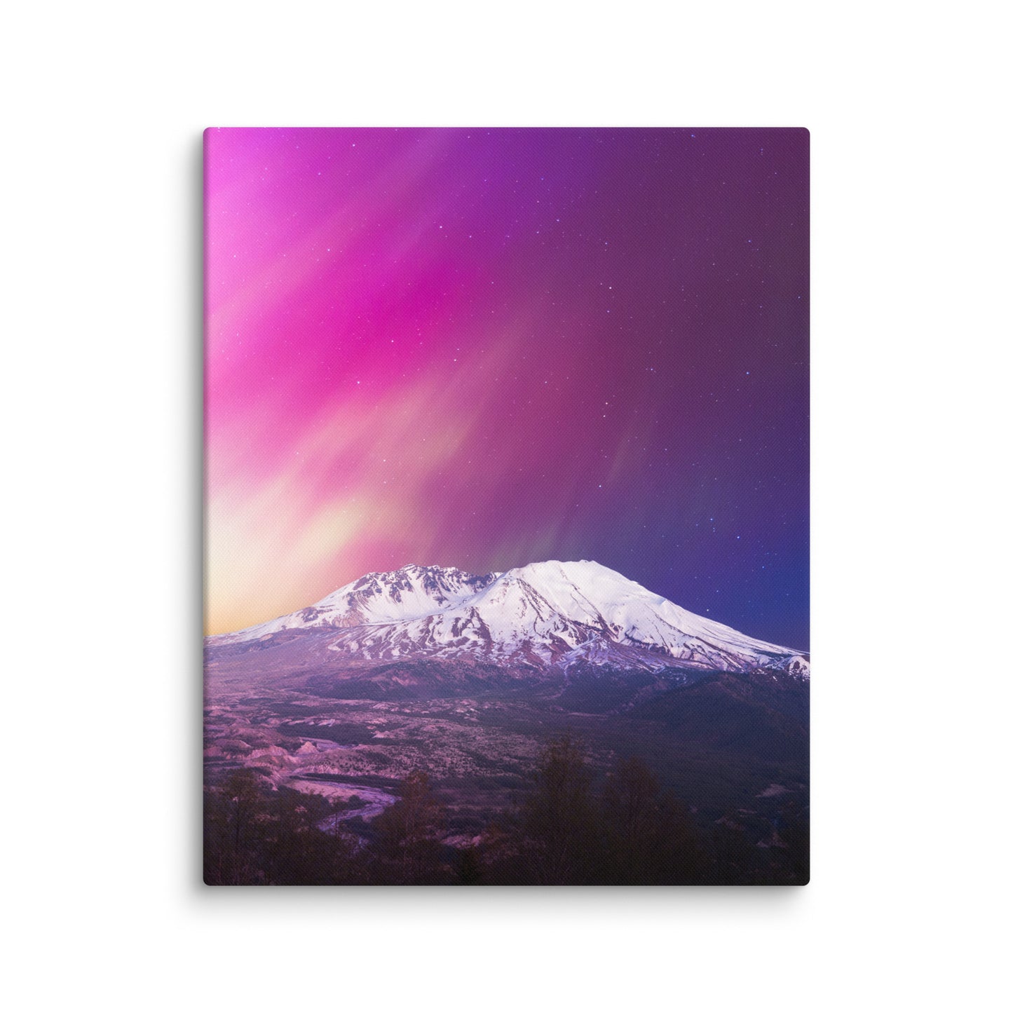 Aurora Borealis Over Mount St. Helens - Canvas Print