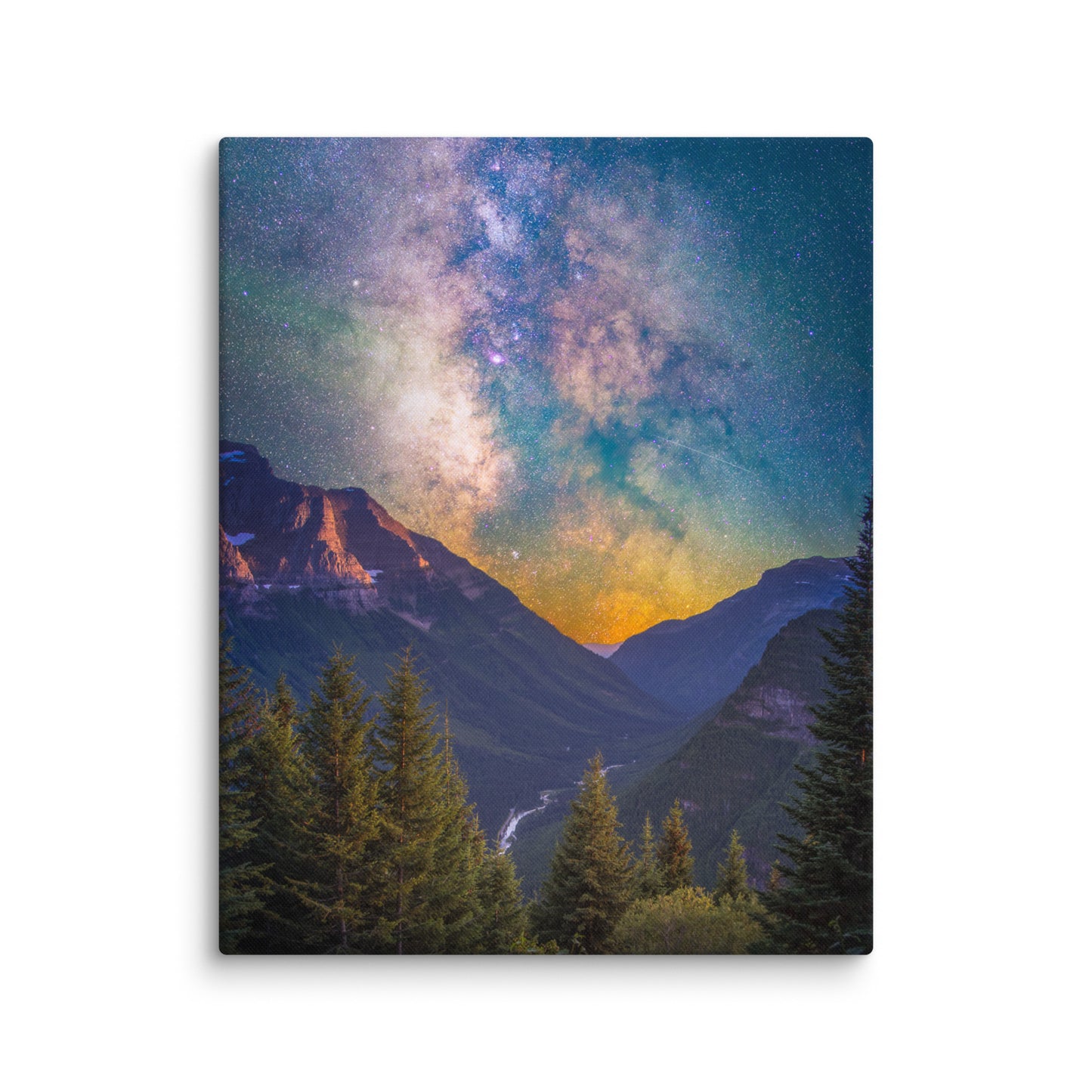 Going to the Sun Road, Milky Way From Glacier National Park, Montana - Canvas Print