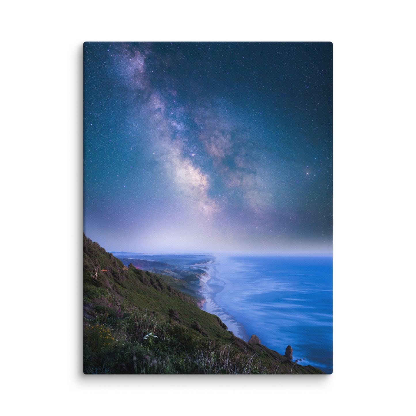 Edge of the Earth, Milky Way Over Florence, Oregon - Canvas Print