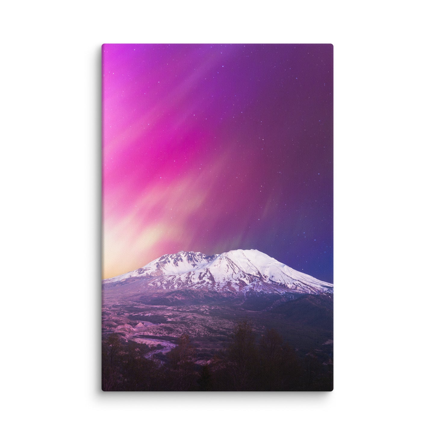 Aurora Borealis Over Mount St. Helens - Canvas Print
