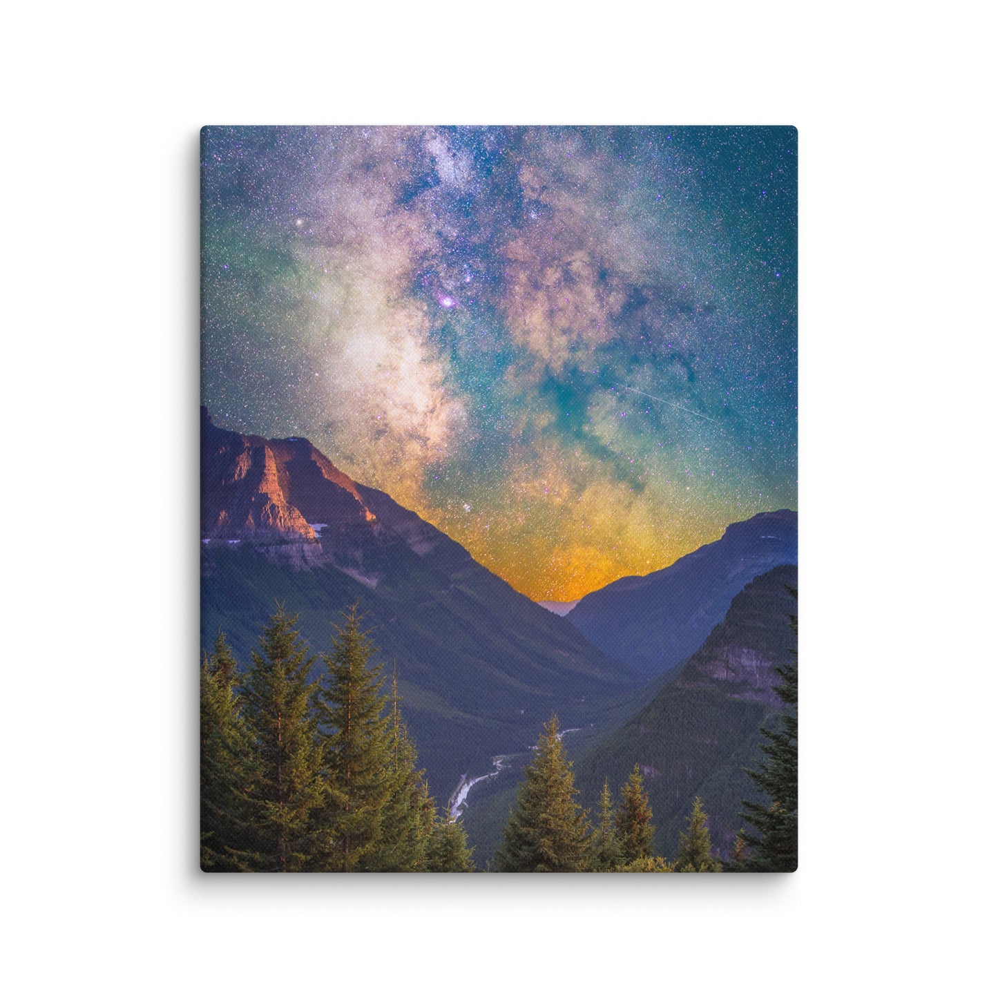 Going to the Sun Road, Milky Way From Glacier National Park, Montana - Canvas Print