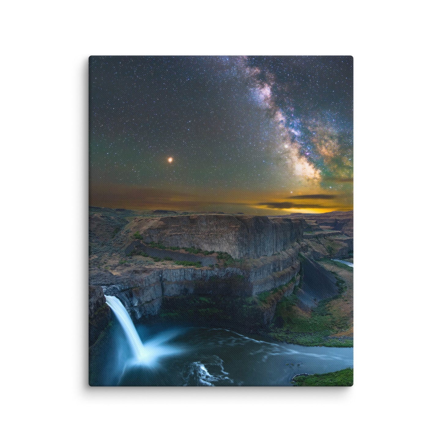Milky Way Over Palouse Falls - Canvas Print