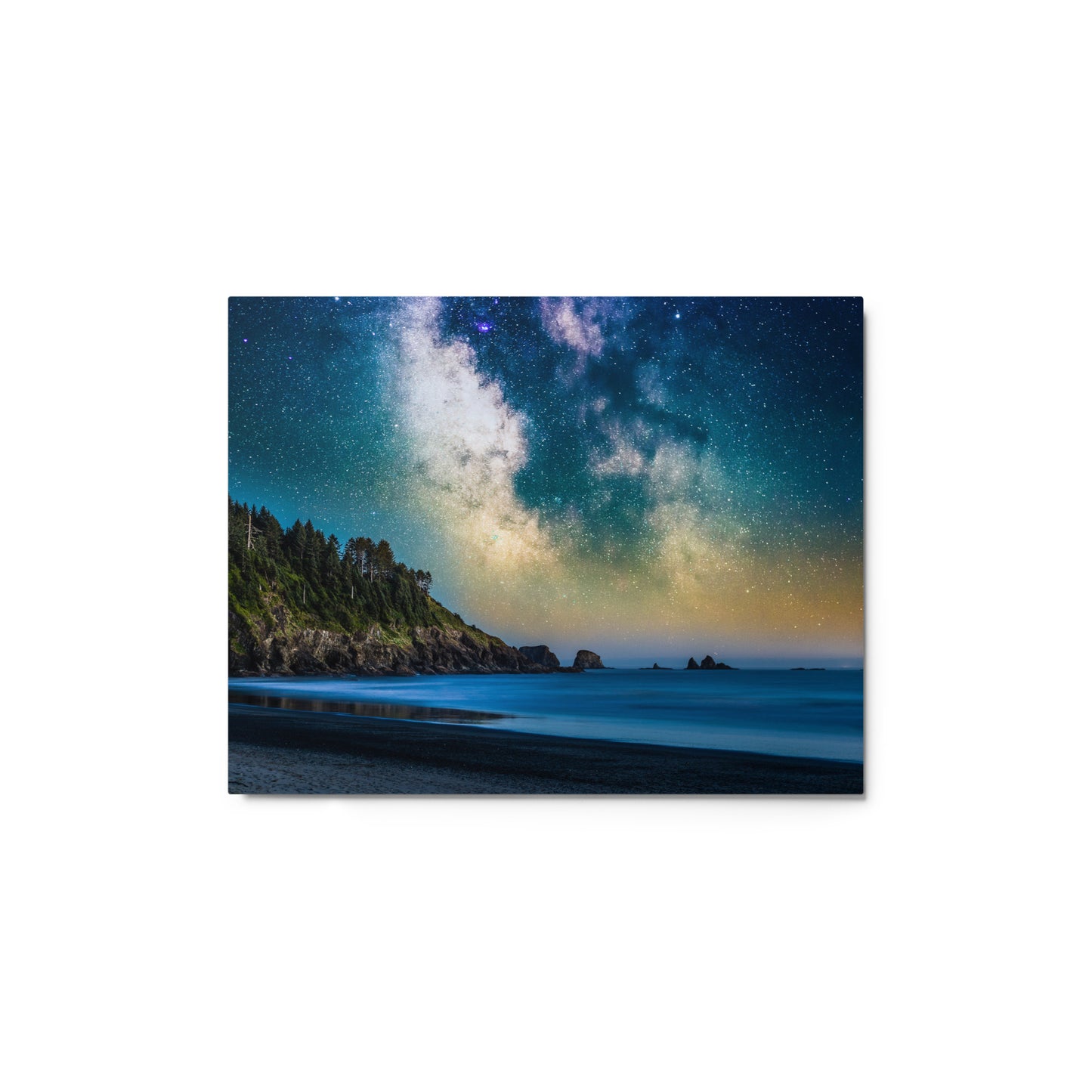 Milky Way Over La Push, Beach One - Metal Print