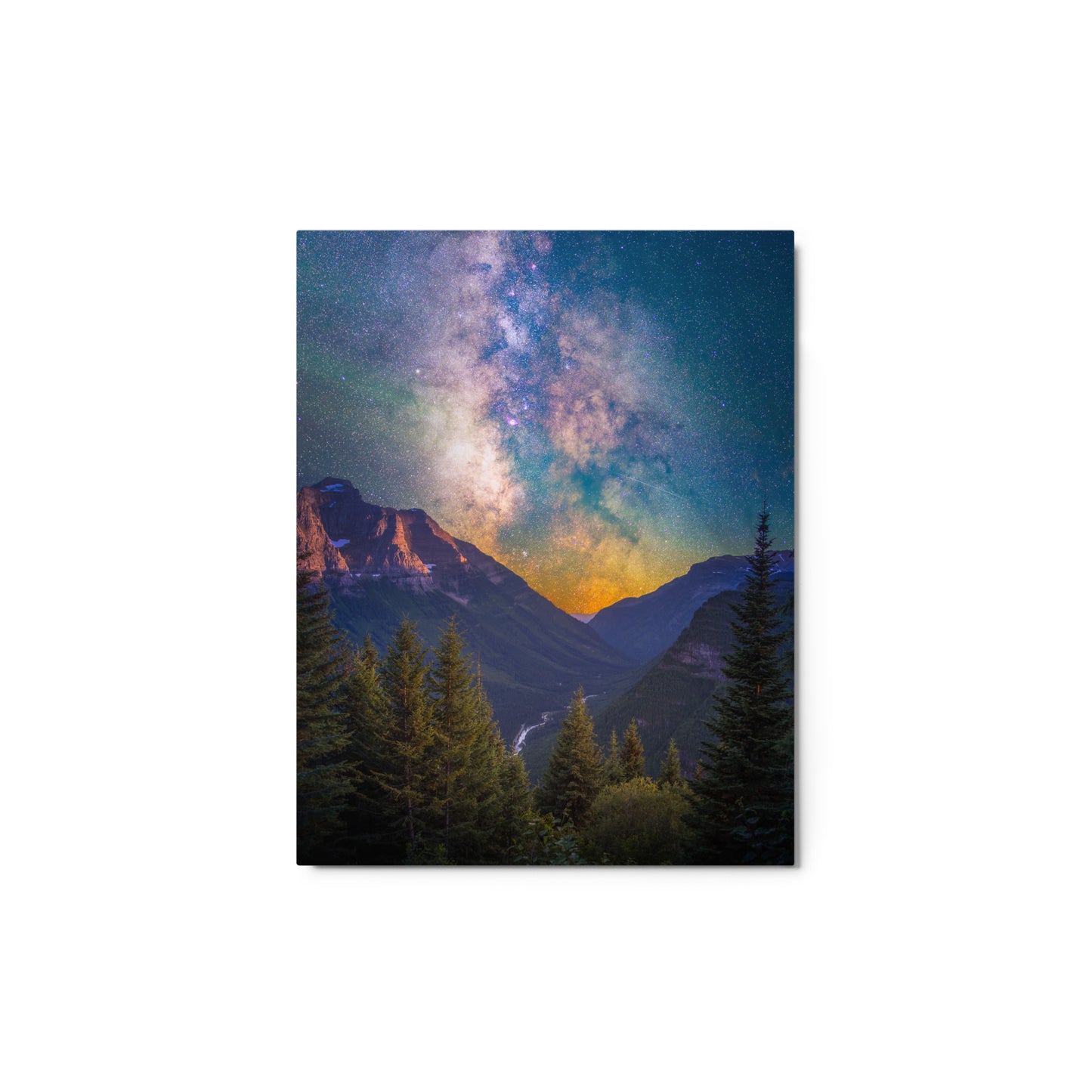 Going to the Sun Road, Milky Way From Glacier National Park, Montana - Metal Print