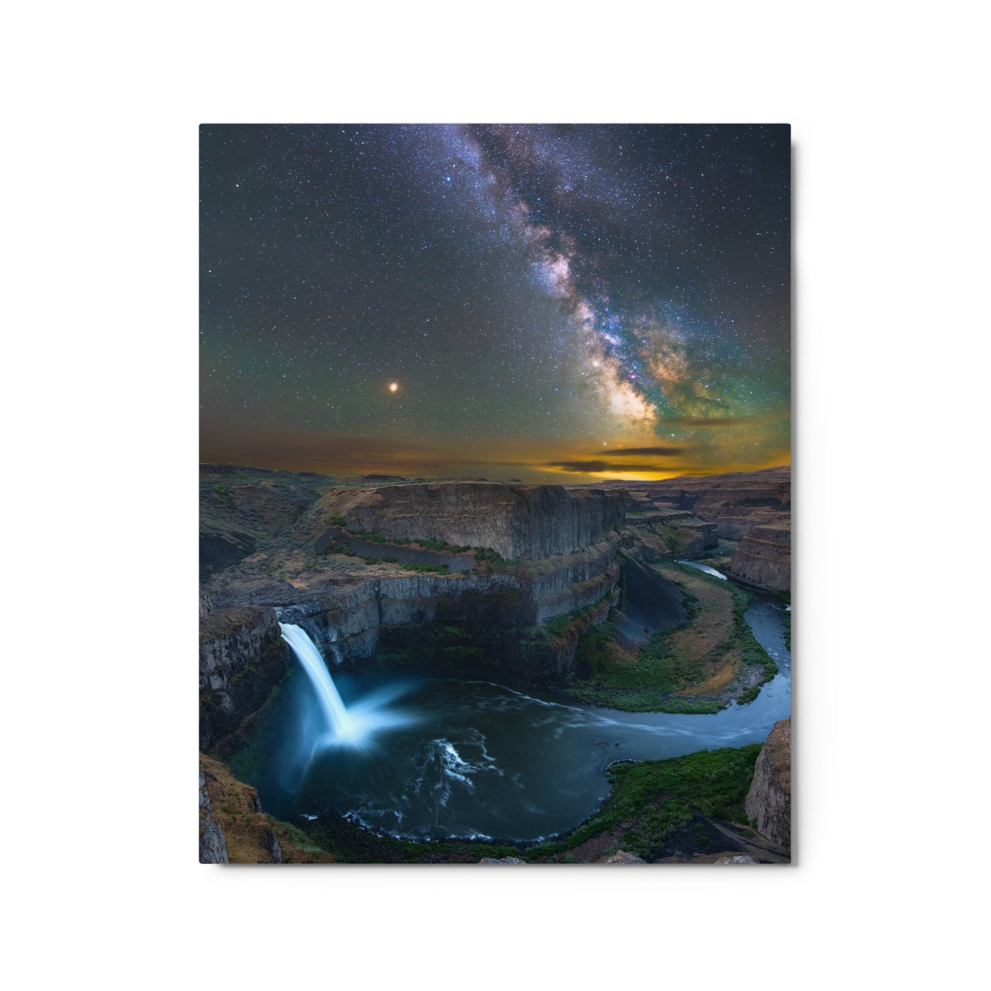 Milky Way Over Palouse Falls - Metal Print