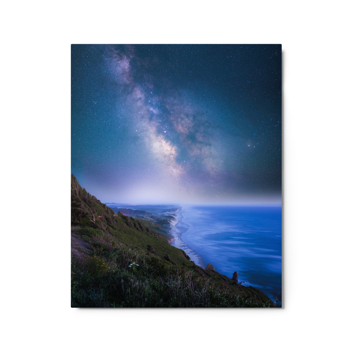 Edge of the Earth, Milky Way Over Florence, Oregon - Metal Print