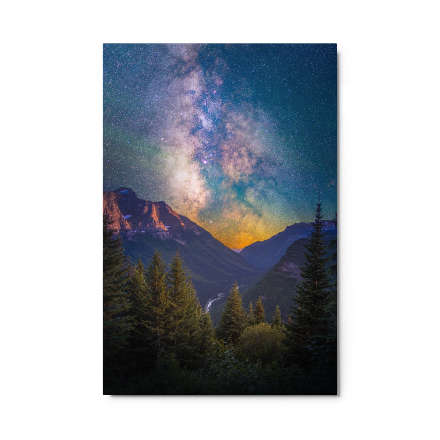 Going to the Sun Road, Milky Way From Glacier National Park, Montana - Metal Print