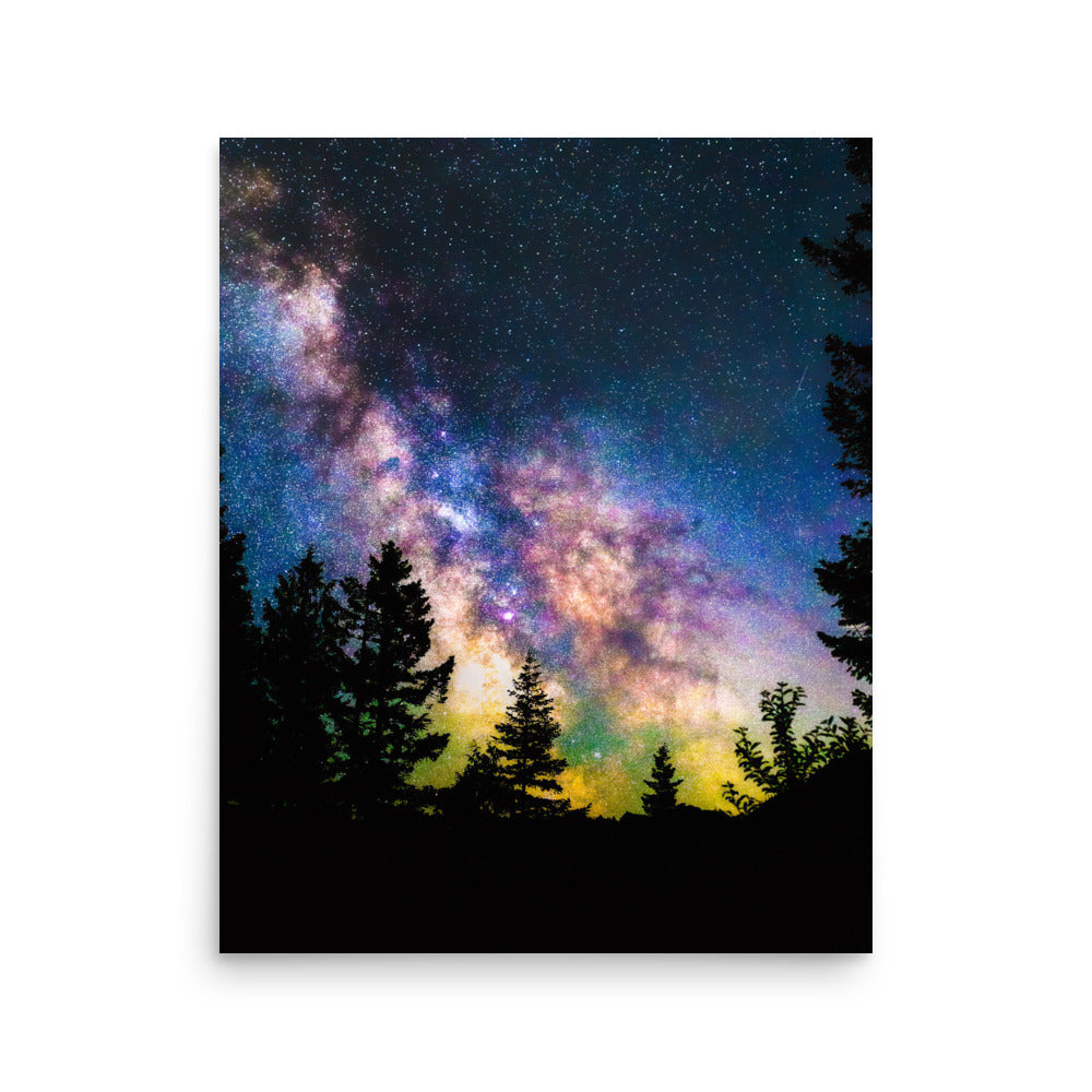 Glow, Milky Way From Index, Washington - Lustre Paper Print