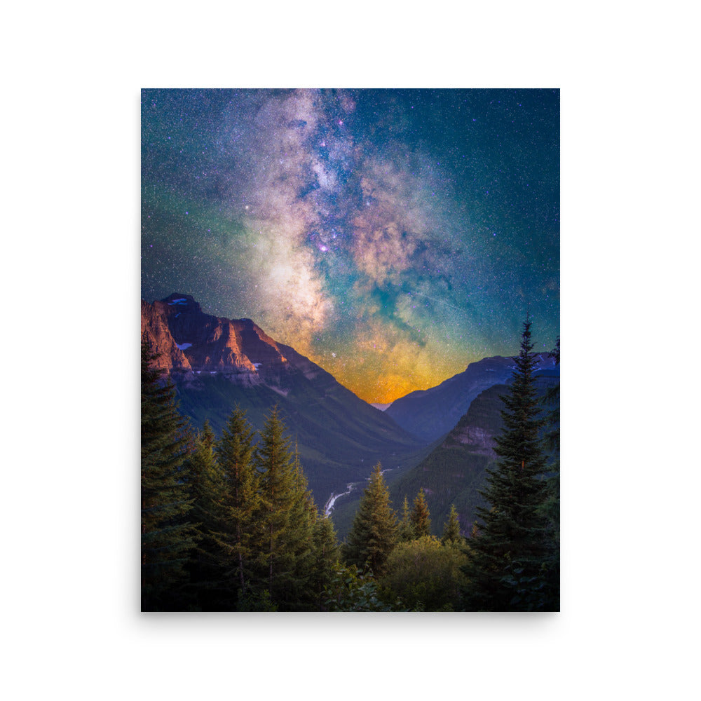 Going to the Sun Road, Milky Way From Glacier National Park, Montana - Lustre Paper Print