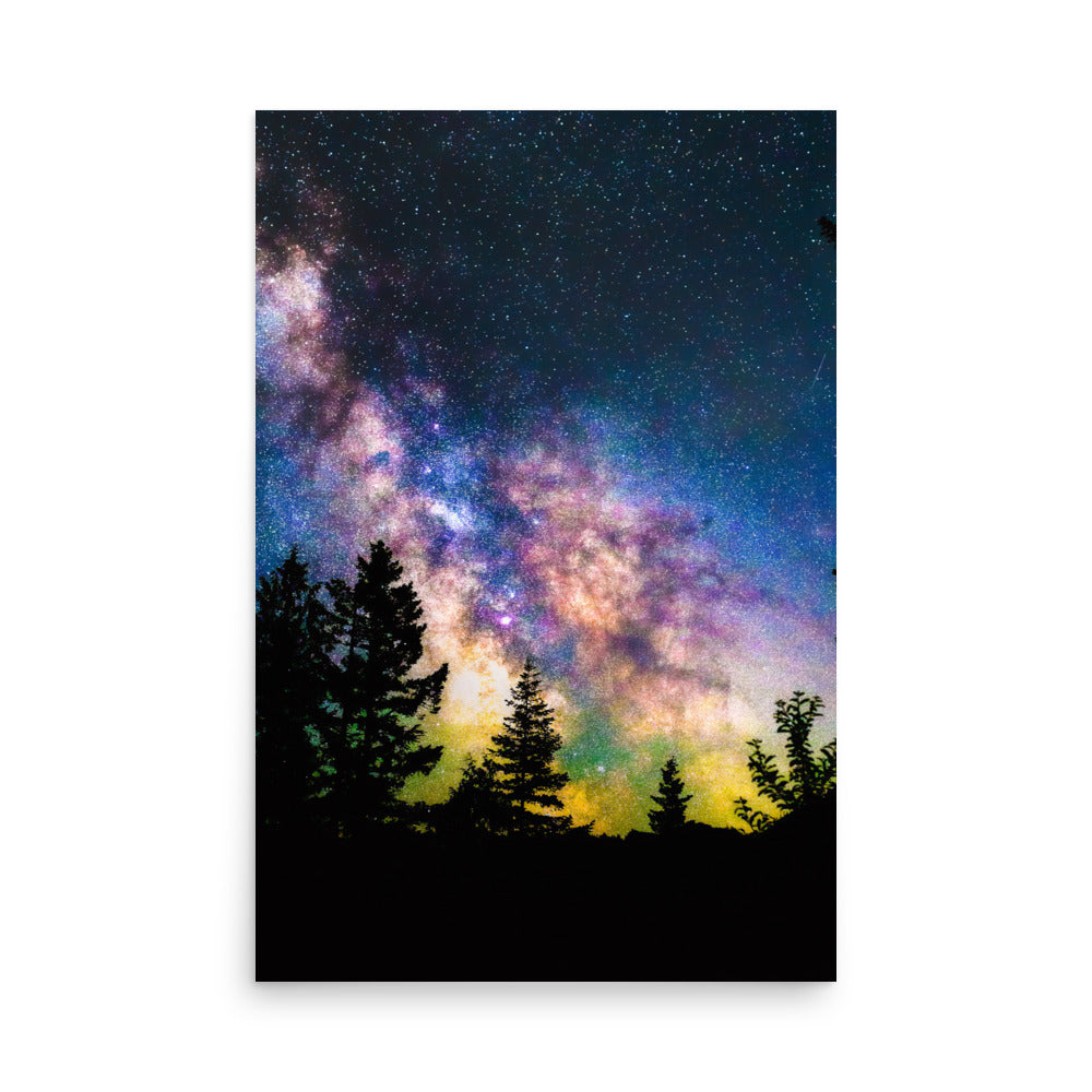 Glow, Milky Way From Index, Washington - Lustre Paper Print