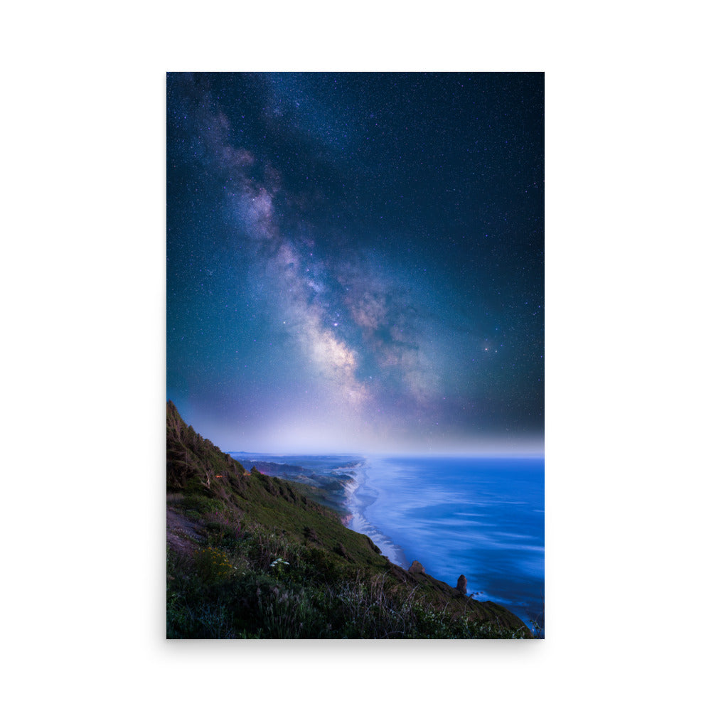 Edge of the Earth, Milky Way Over Florence, Oregon - Lustre Paper Print