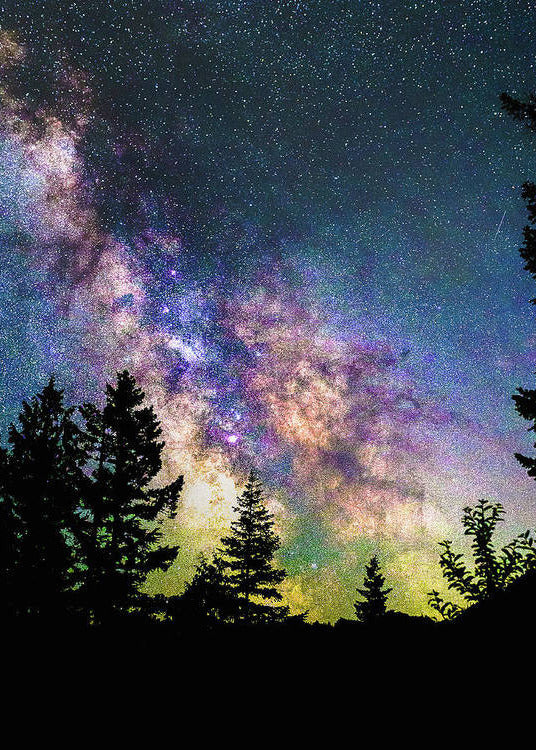 Glow, Milky Way From Index, Washington - Metal Print
