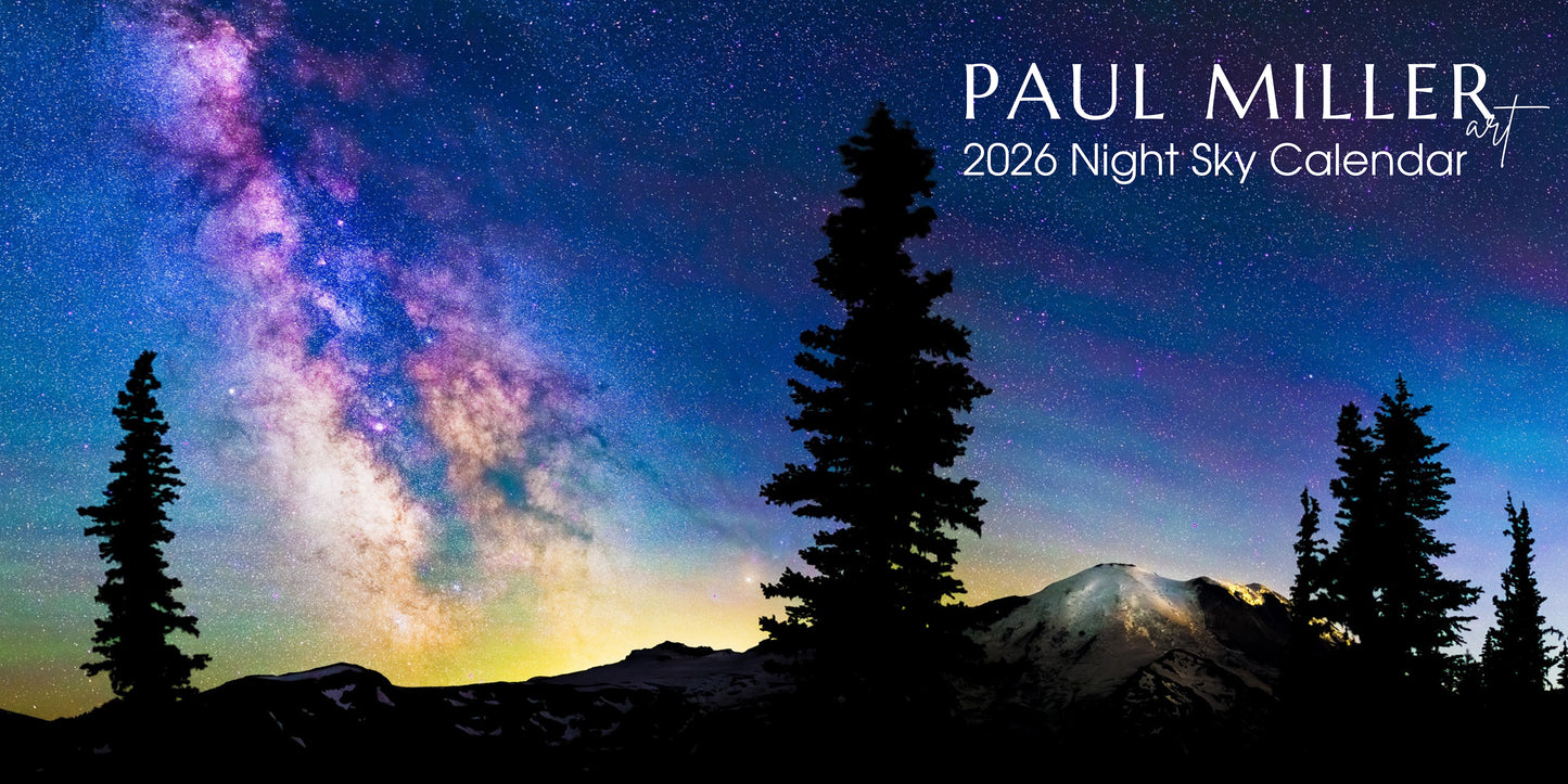 2026 Night Sky Art Photography Desk Calendar