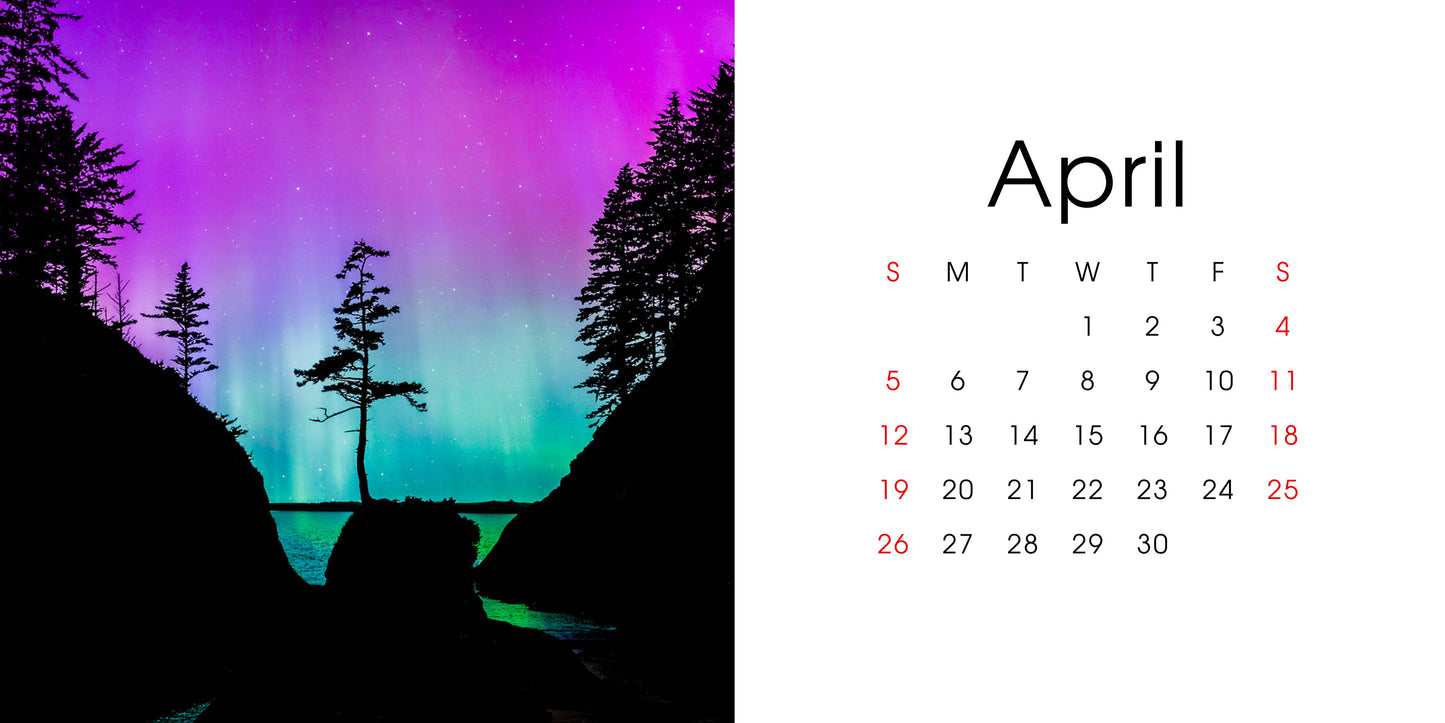 2026 Night Sky Art Photography Desk Calendar