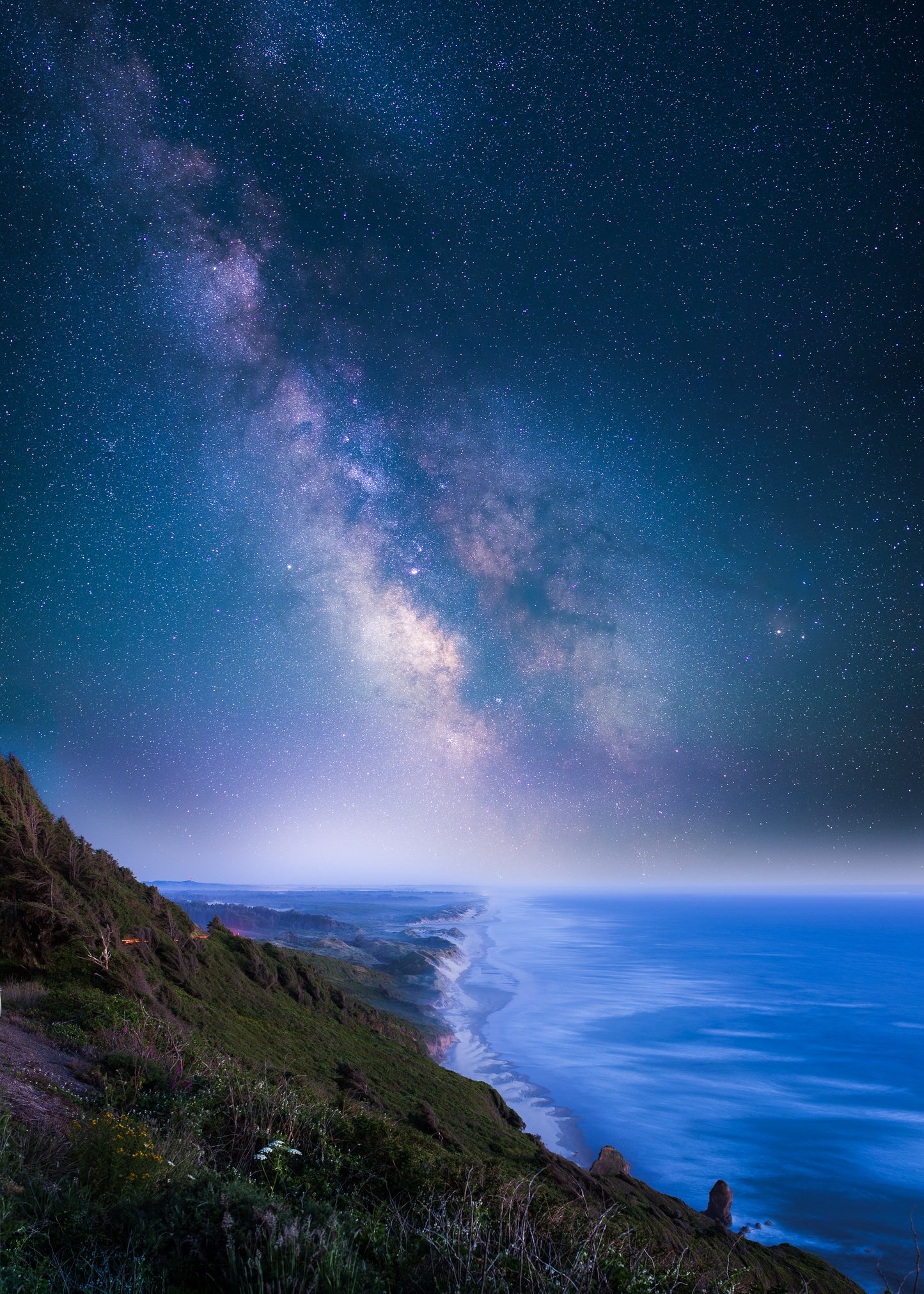 Edge of the Earth, Milky Way Over Florence, Oregon - Lustre Paper Print
