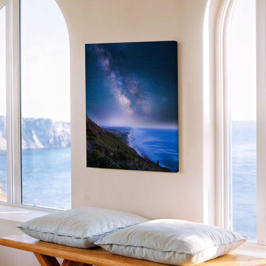 Edge of the Earth, Milky Way Over Florence, Oregon - Canvas Print