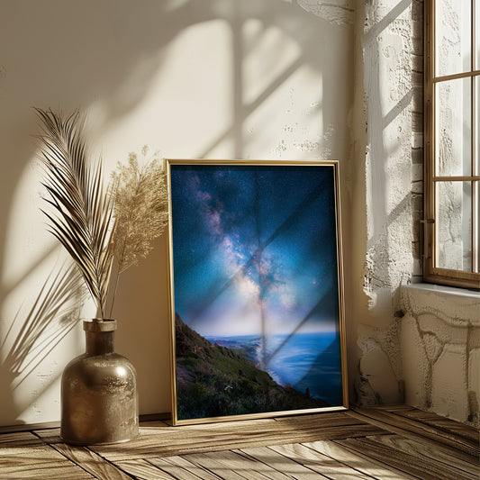 Edge of the Earth, Milky Way Over Florence, Oregon - Lustre Paper Print