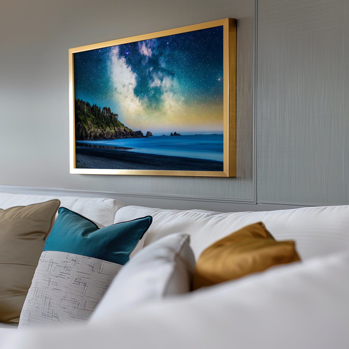 Milky Way Over La Push, Beach One - Lustre Paper Print