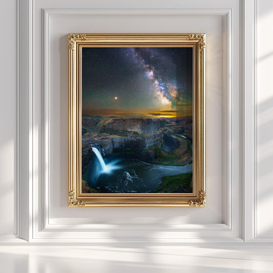 Milky Way Over Palouse Falls - Lustre Paper Print