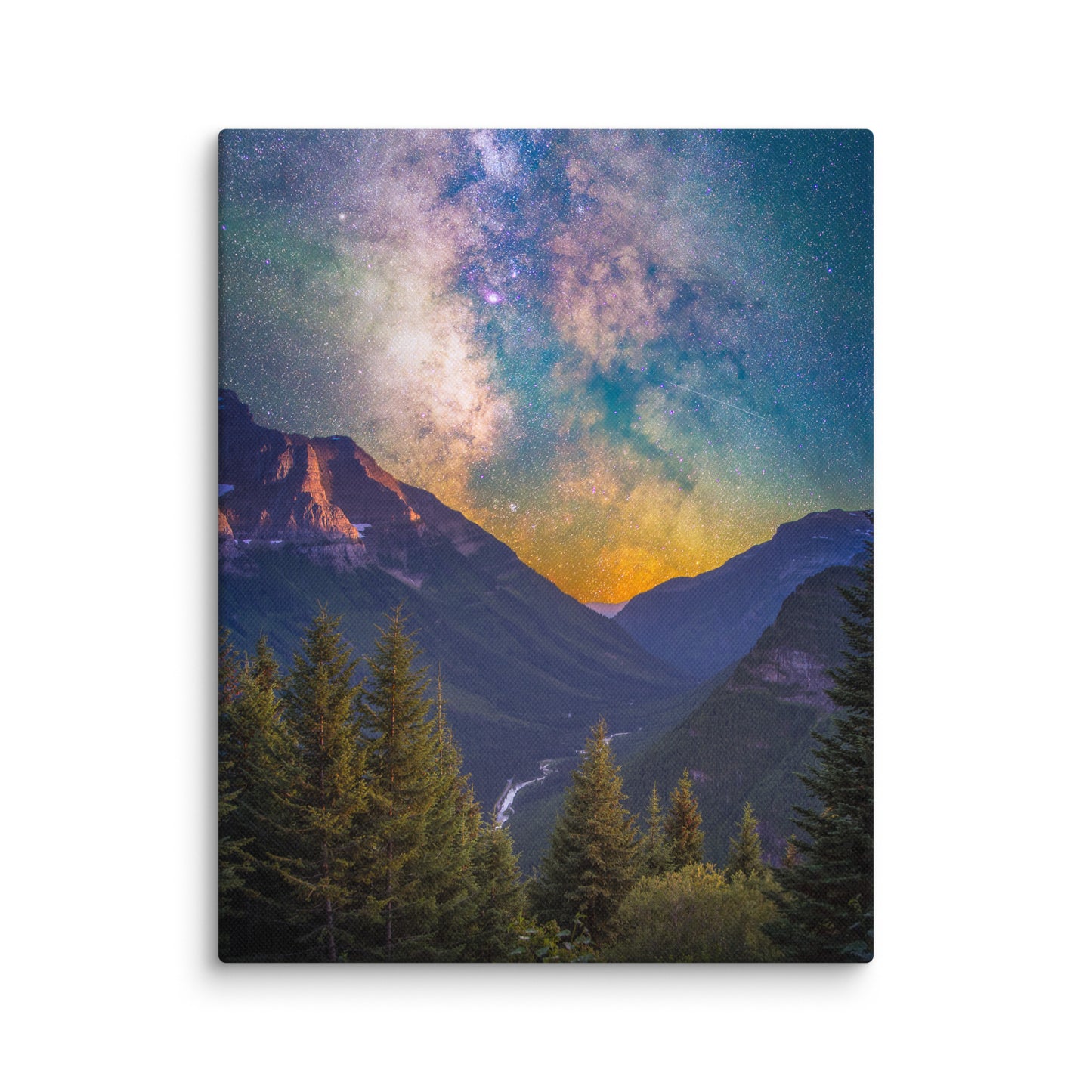 Going to the Sun Road, Milky Way From Glacier National Park, Montana - Canvas Print