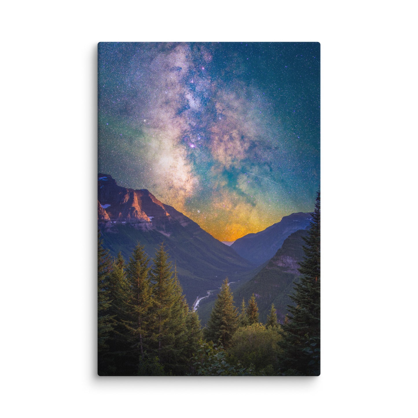 Going to the Sun Road, Milky Way From Glacier National Park, Montana - Canvas Print