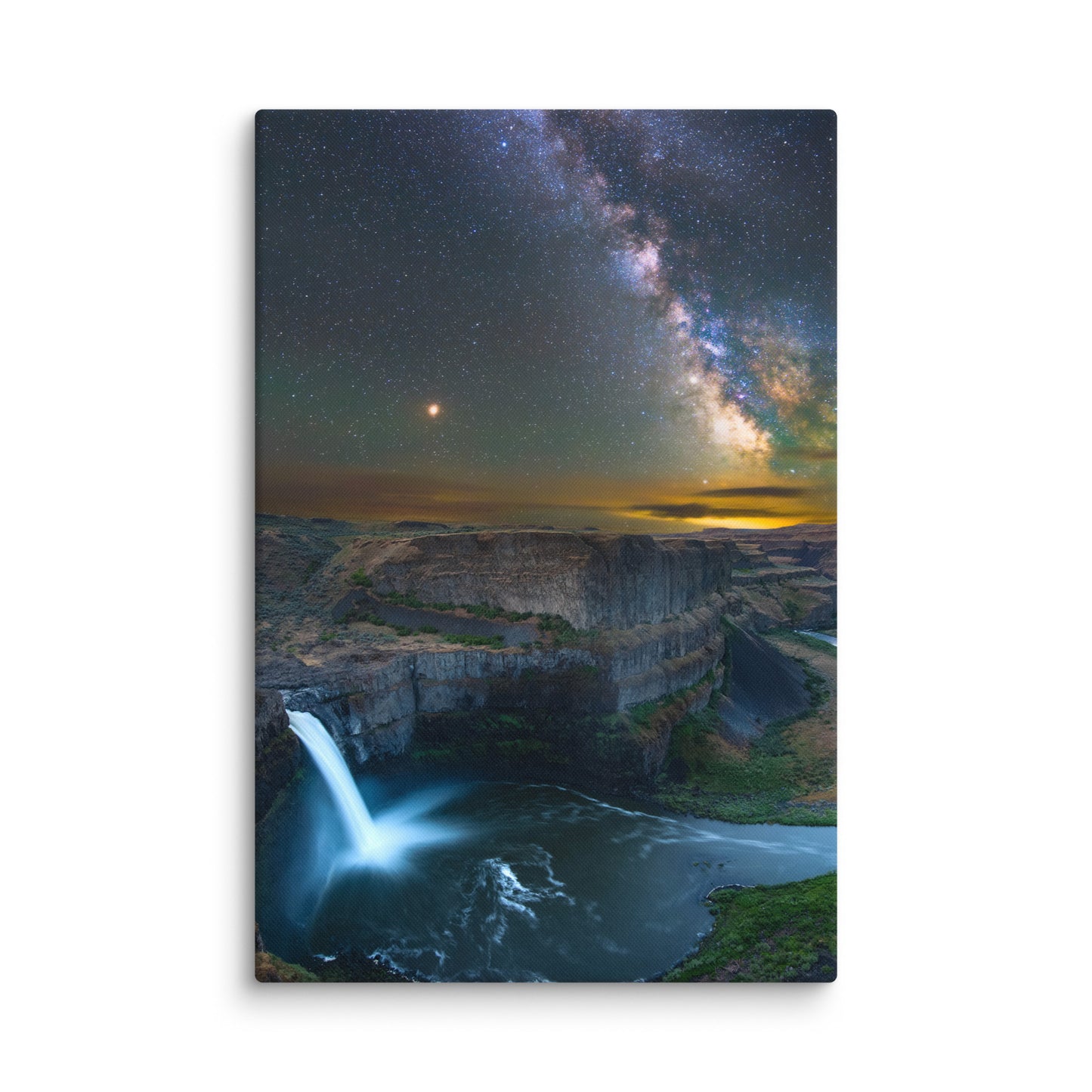 Milky Way Over Palouse Falls - Canvas Print