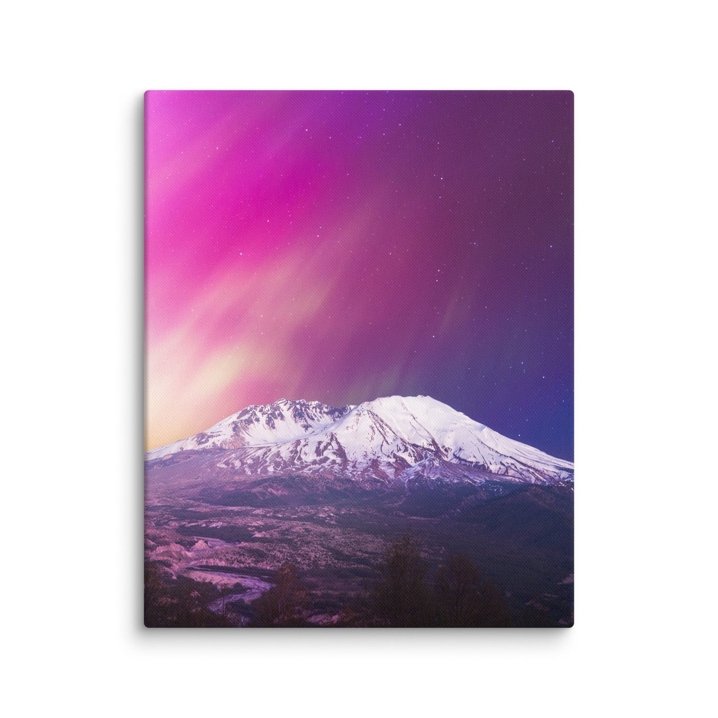 Aurora Borealis Over Mount St. Helens - Canvas Print