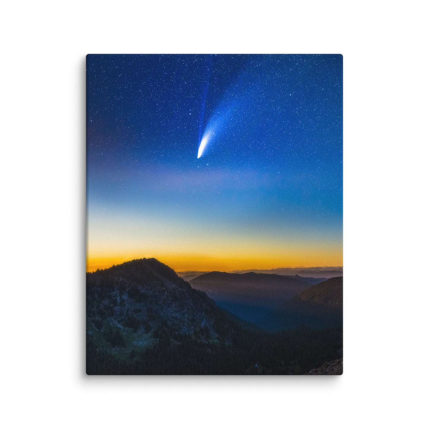 Comet Neowise From Sunrise Visitor Center, Mount Rainier National Park - Canvas Print