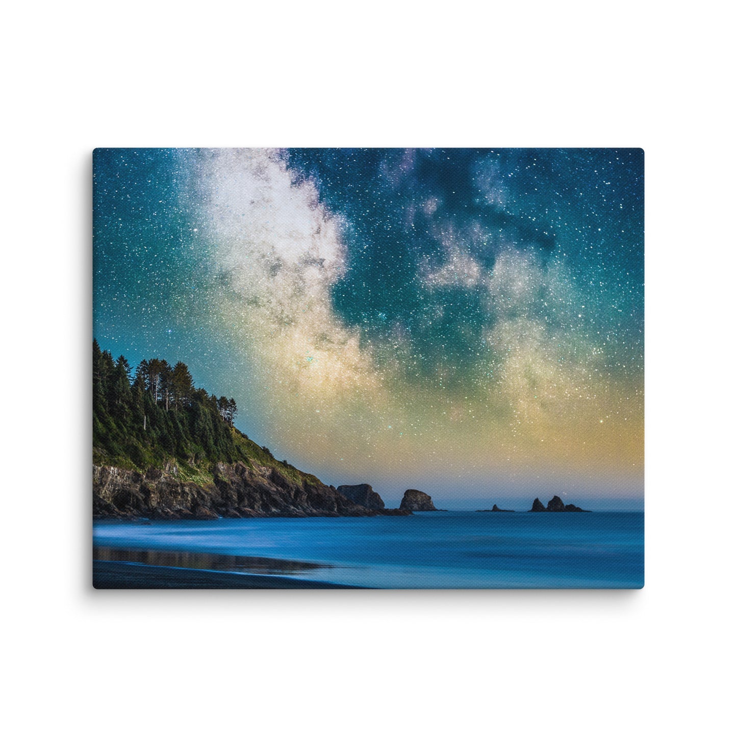 Milky Way Over La Push, Beach One - Canvas Print