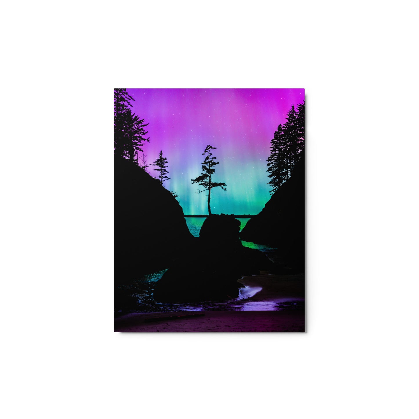 Aurora Borealis Over Deadman’s Cove - Metal Print
