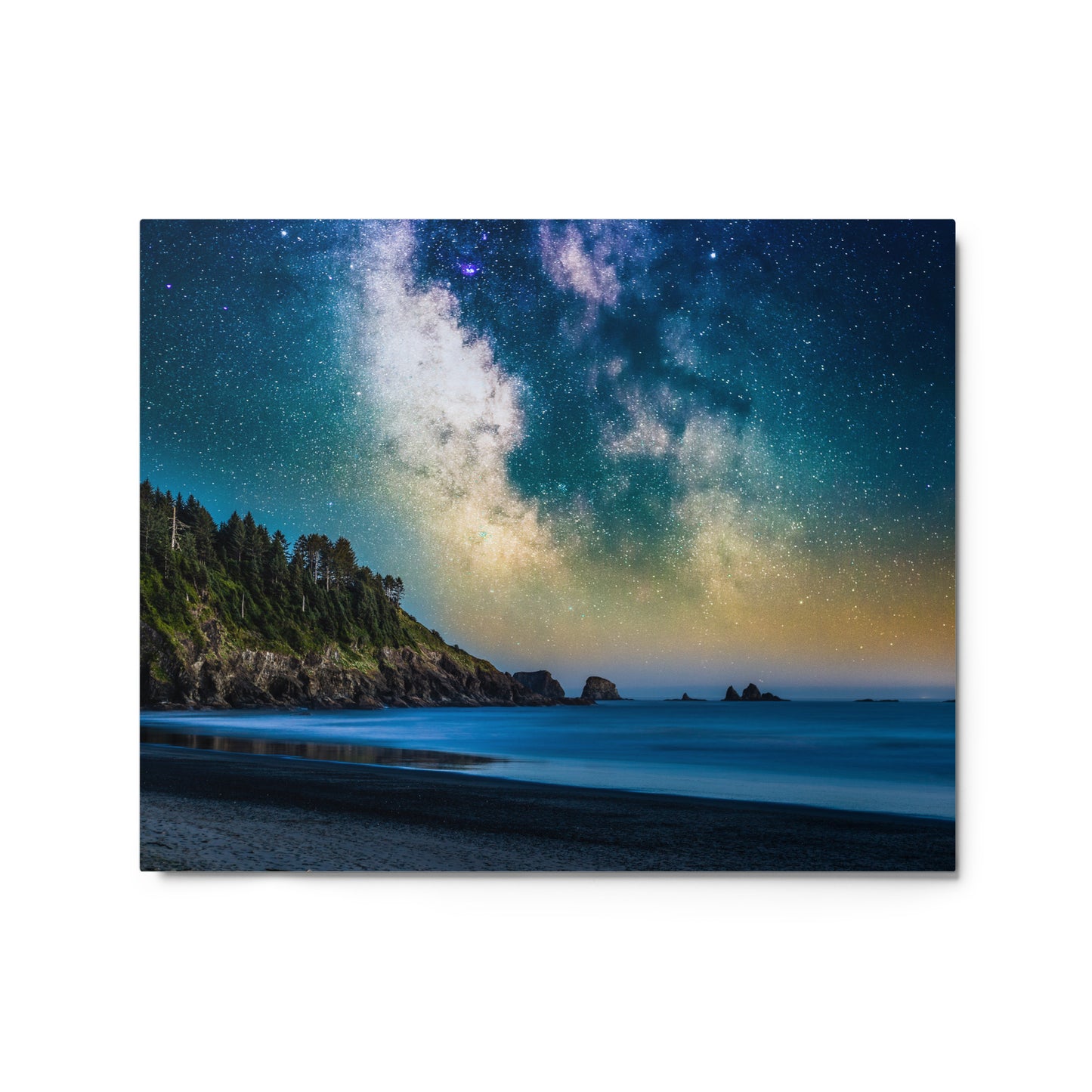 Milky Way Over La Push, Beach One - Metal Print