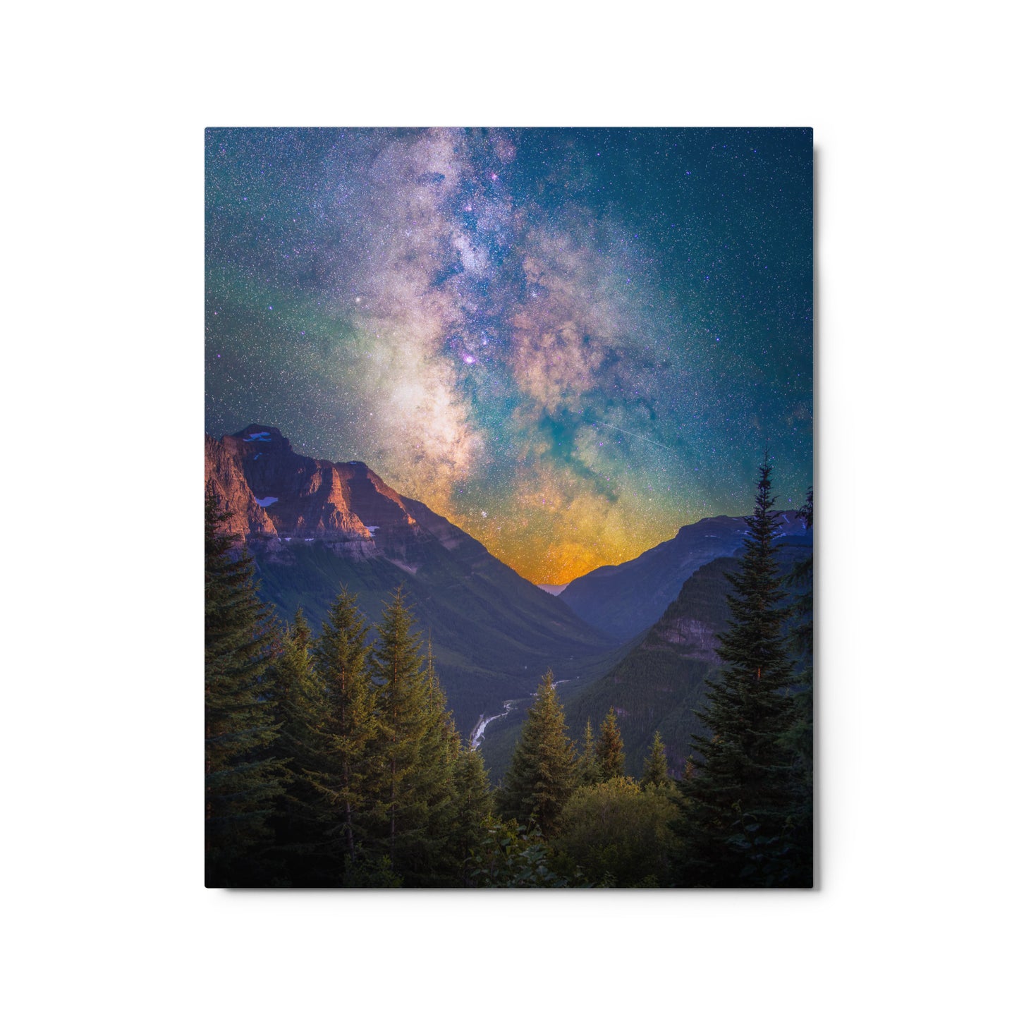 Going to the Sun Road, Milky Way From Glacier National Park, Montana - Metal Print