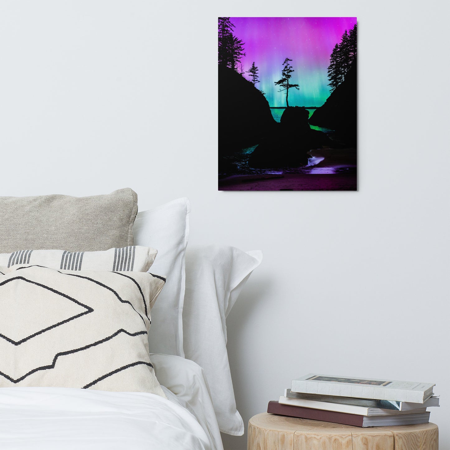 Aurora Borealis Over Deadman’s Cove - Metal Print