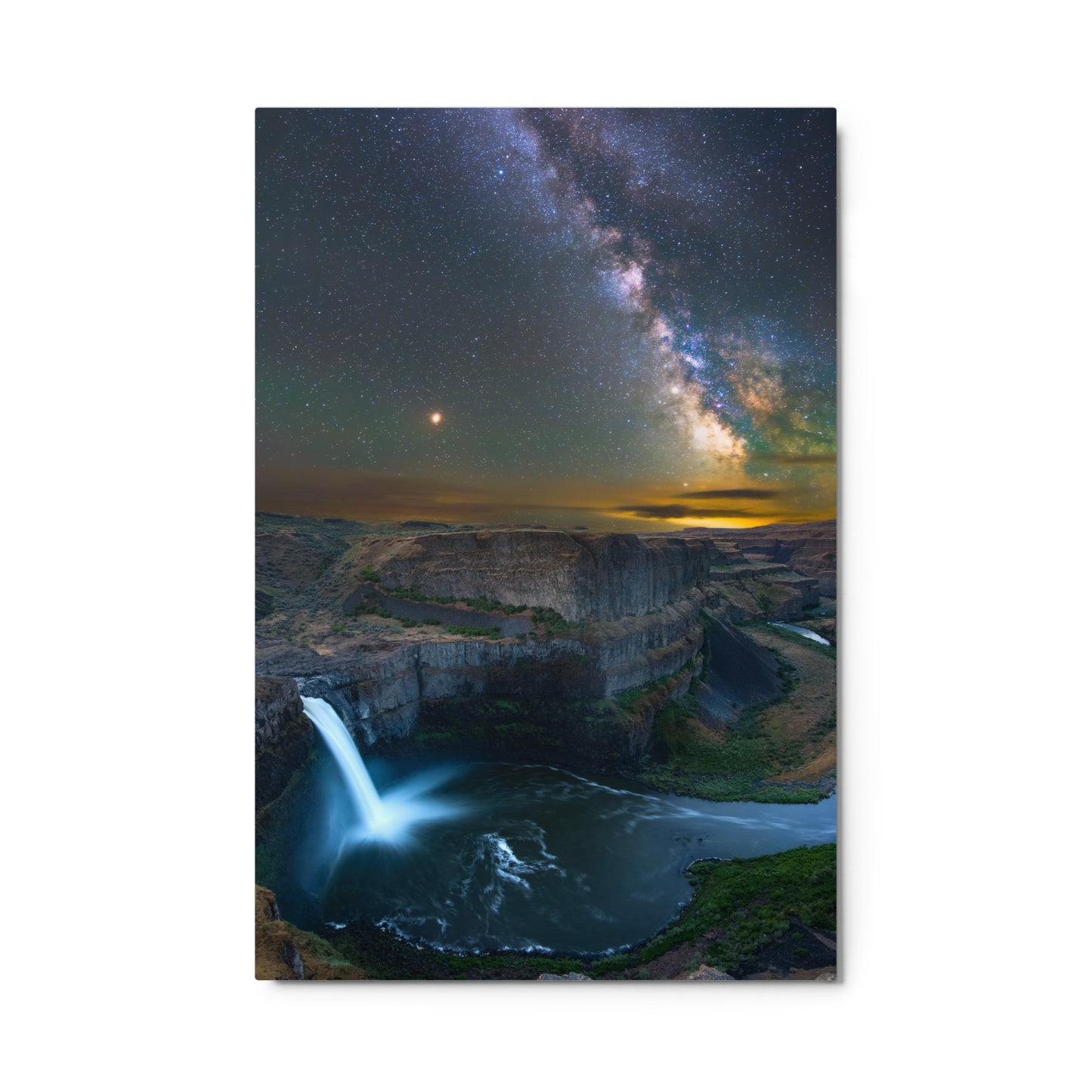 Milky Way Over Palouse Falls - Metal Print