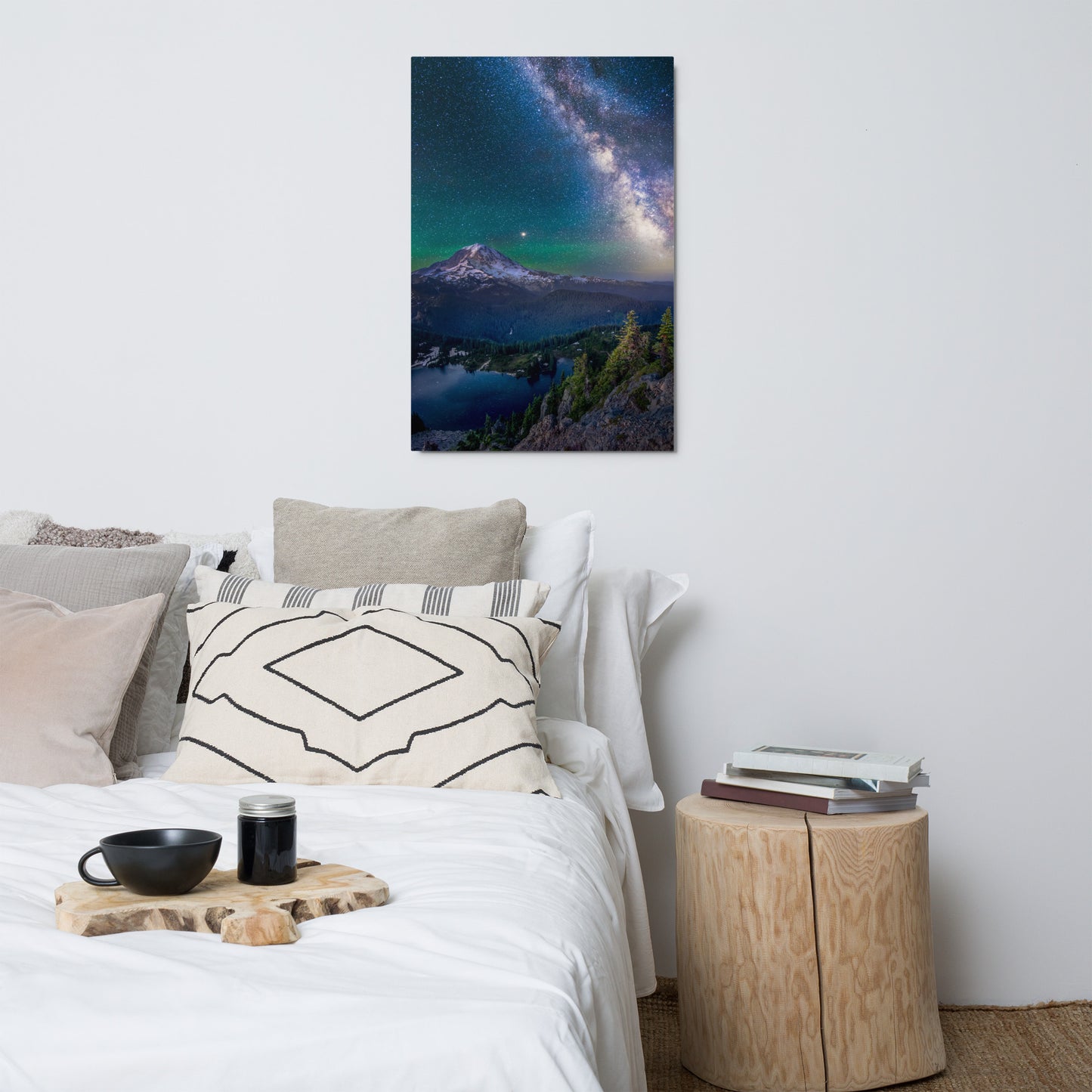 Milky Way Over Mount Rainier From Tolmie Peak - Metal Print