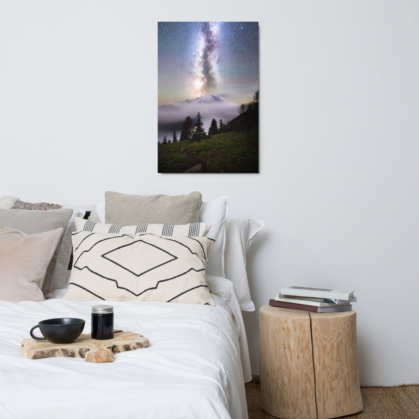 Dreamy, Milky Way Over Mount Rainier, Silver Forest Trail - Metal Print