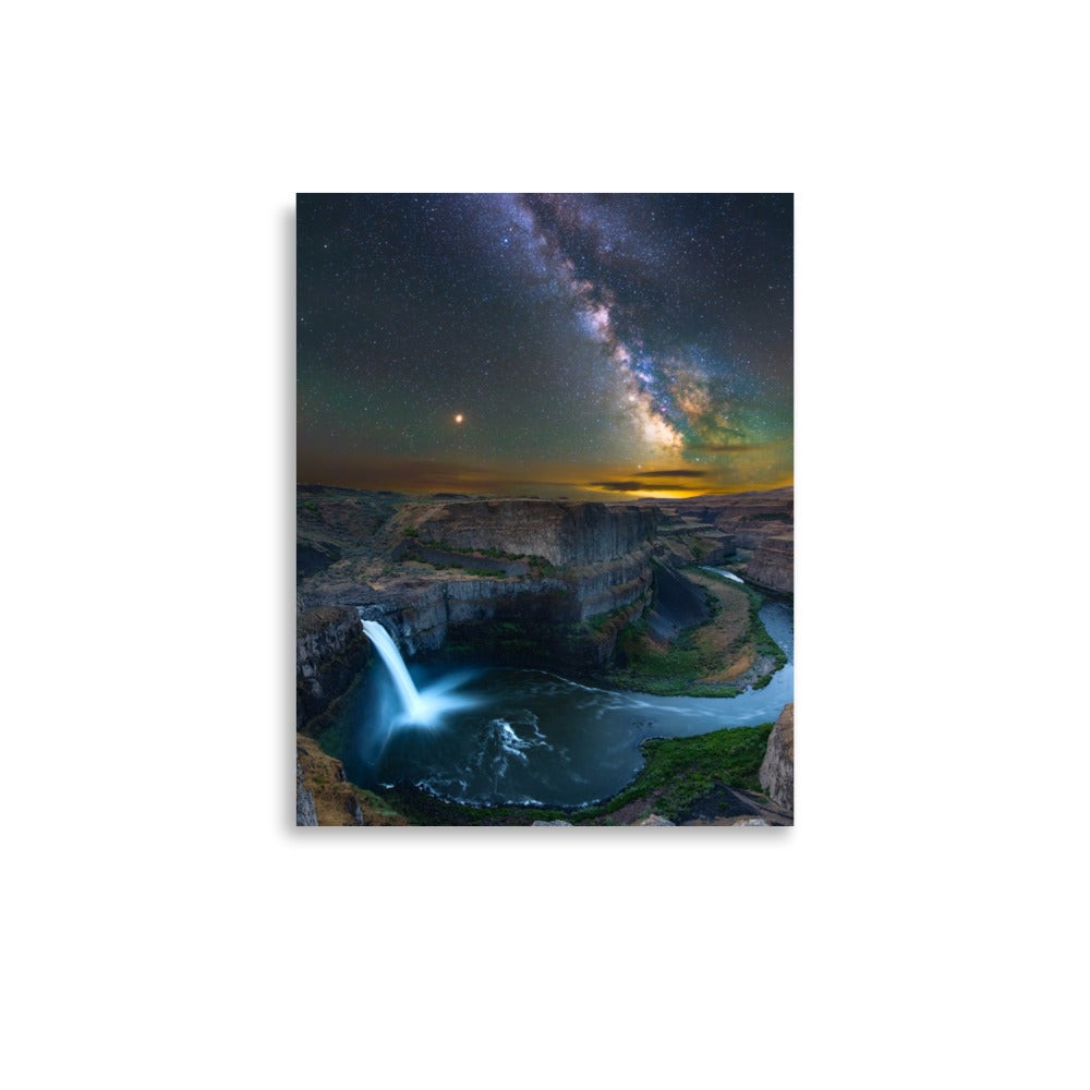 Milky Way Over Palouse Falls - Lustre Paper Print