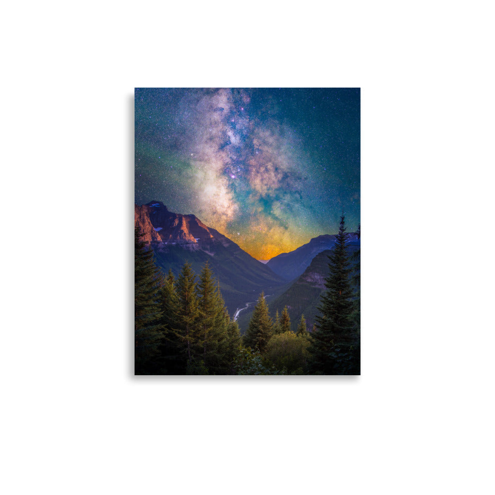 Going to the Sun Road, Milky Way From Glacier National Park, Montana - Lustre Paper Print