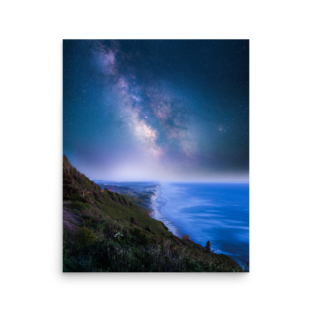 Edge of the Earth, Milky Way Over Florence, Oregon - Lustre Paper Print