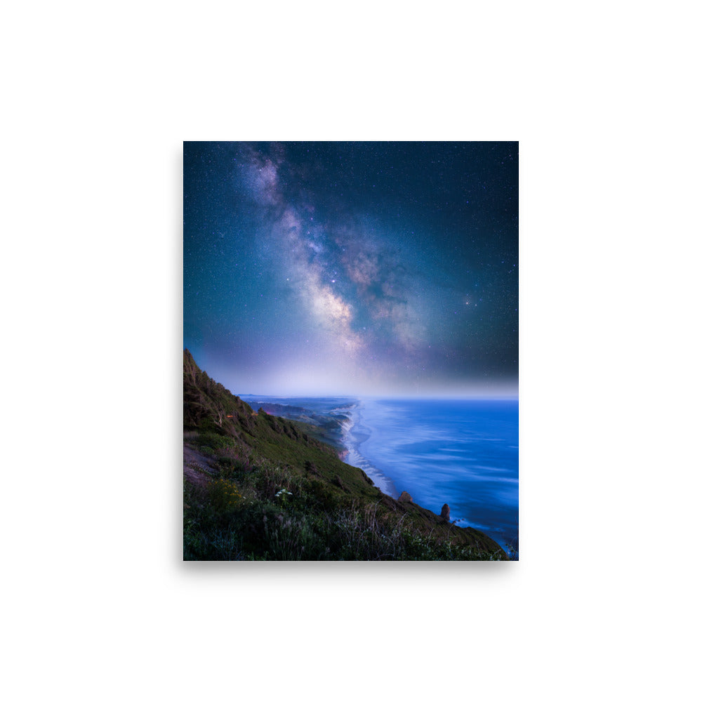 Edge of the Earth, Milky Way Over Florence, Oregon - Lustre Paper Print