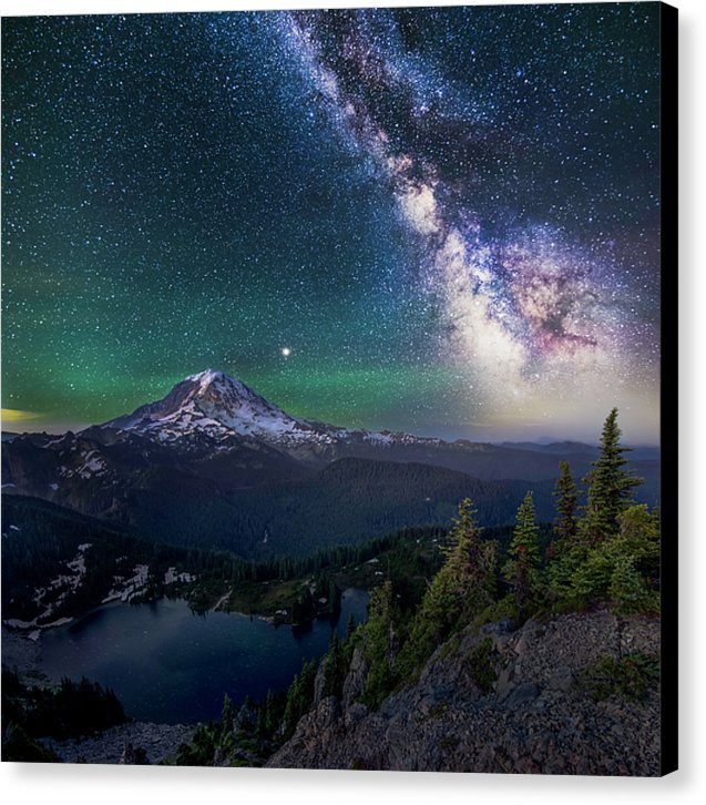 Lookout - Rainier From Tolmie Peak - Canvas Print