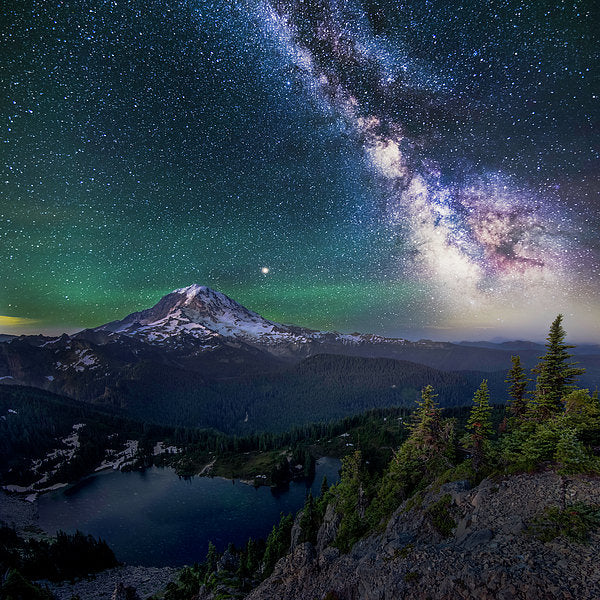 Lookout - Mt. Rainier From Tolmie Peak - Art Print