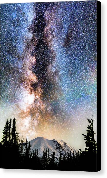 Rainier Sunrise Volcano Large - Canvas Print